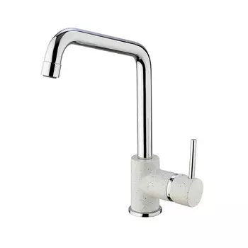 Смеситель для кухонной мойки Paini Cox с длинным изливом, белый матовый