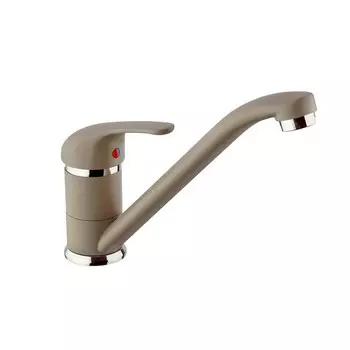 Смеситель для кухонной мойки Paini Jolly granite truffle, бежевый матовый