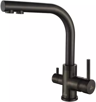 Смеситель для кухонной мойки Paulmark Essen Es213011-GM вороненая сталь