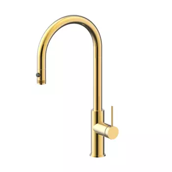Смеситель для кухонной мойки Paulmark Galant Ga213077-SBG светлое брашированное золото