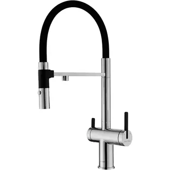 Смеситель для кухонной мойки Paulmark Gravity Gr213188-CR с гибким изливом, хром (Gr213888-CR)