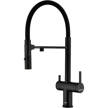 Смеситель для кухонной мойки Paulmark Gravity Gr213188-401 с гибким изливом, антрацит (Gr213888-AN)