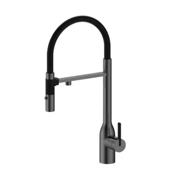 Смеситель для кухонной мойки Paulmark Magneto One Ma213188-GM вороненая сталь