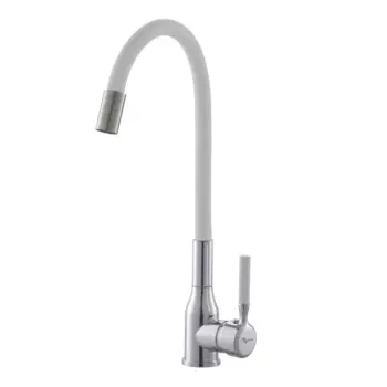 Смеситель для кухонной мойки PLStart PG54022B23 хром, белый