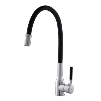 Смеситель для кухонной мойки PLStart PG54022B24 хром, черный