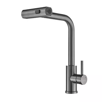 Смеситель для кухонной мойки Raffine F203T с мультифункциональным изливом, оружейная сталь