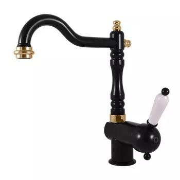 Смеситель для кухонной мойки RAV Slezak Labe L508.5/8CMATZ черный/золото