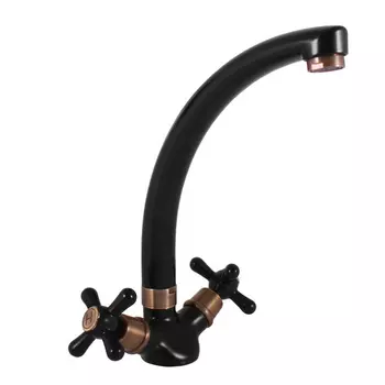 Смеситель для кухонной мойки RAV Slezak Morava MK120.5/3CMATSM черный/бронза