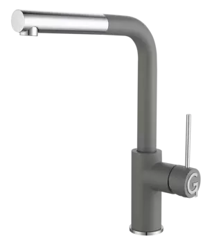 Смеситель для кухонной мойки Rivelato Albano 1573503 grigio cromo с выдвижной лейкой