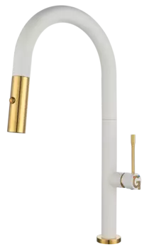 Смеситель для кухонной мойки Rivelato Asti 3972500 brina oro с выдвижной лейкой