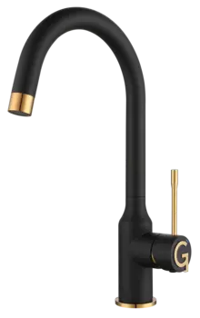 Смеситель для кухонной мойки Rivelato Garda 1923502 nero oro