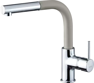 Смеситель для кухонной мойки Rivelato Ledro 9022203 topazio cromo с выдвижной лейкой