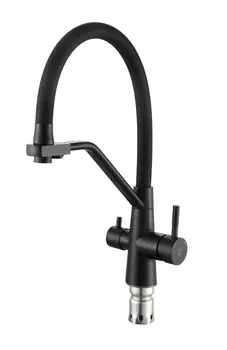 Смеситель для кухонной мойки РМС SUS127TBL-016F-015 черный