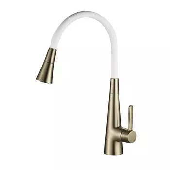 Смеситель для кухонной мойки Rose R213G золотой сатин