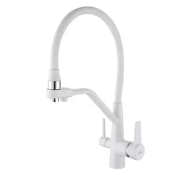 Смеситель для кухонной мойки Rose R558C белый