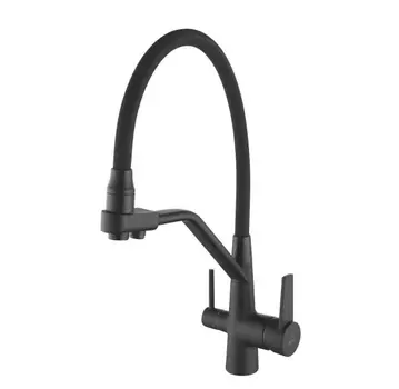 Смеситель для кухонной мойки Rose R558H черный