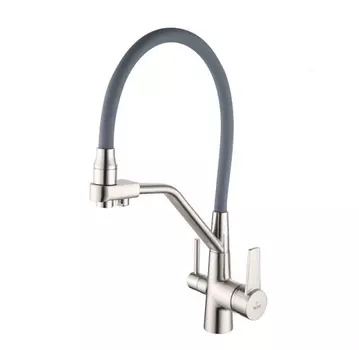 Смеситель для кухонной мойки Rose R558L сатин