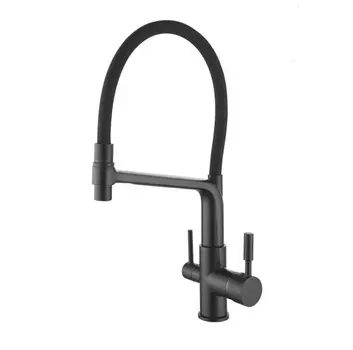 Смеситель для кухонной мойки Rose R658H черный