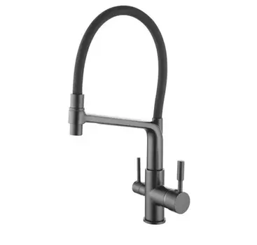 Смеситель для кухонной мойки Rose R658Y пепельный