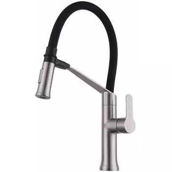 Смеситель для кухонной мойки с гибким изливом Savol S-SUS6013-01, сатин