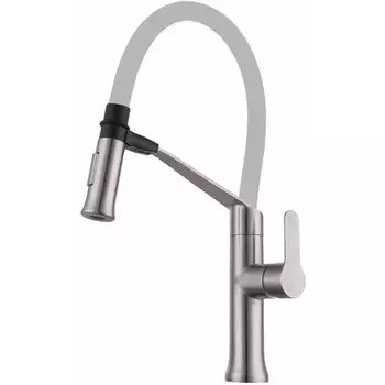 Смеситель для кухонной мойки с гибким изливом Savol S-SUS6013-04, сатин