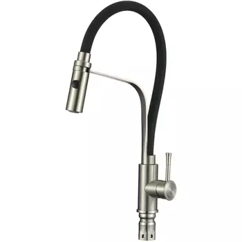 Смеситель для кухонной мойки с гибким изливом Savol S-SUS6012-01, сатин