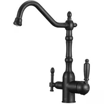 Смеситель для кухонной мойки с подключением к фильтру Savol S-L1803H, черный