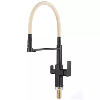 Смеситель для кухонной мойки с подключением к фильтру Savol S-L1809H-12, черный