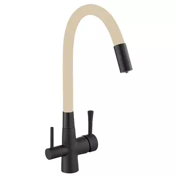 Смеситель для кухонной мойки с подключением к фильтру Savol S-L1806H-12, черный