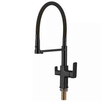 Смеситель для кухонной мойки с подключением к фильтру Savol S-L1809H-01, черный