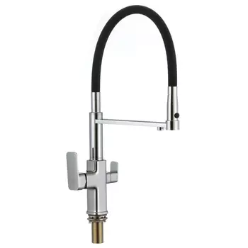 Смеситель для кухонной мойки с подключением к фильтру Savol S-L1809-01, хром/черный