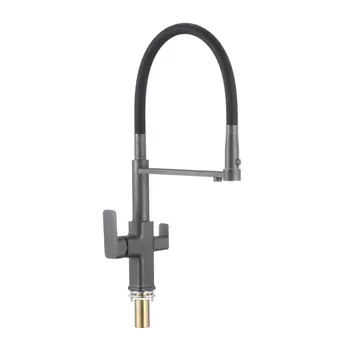 Смеситель для кухонной мойки с подключением к фильтру Savol S-L1809Q-01, графит