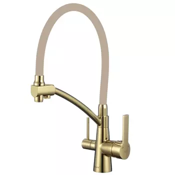 Смеситель для кухонной мойки с подключением к фильтру Savol S-L1805B-12, золото