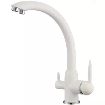 Смеситель для кухонной мойки Savol S-L1699W белый