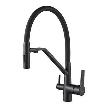 Смеситель для кухонной мойки Shevanik S278H черный