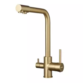 Смеситель для кухонной мойки Shevanik S328G золотой сатин