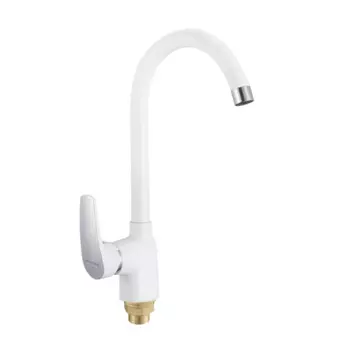 Смеситель для кухонной мойки Shevanik S5053F белый