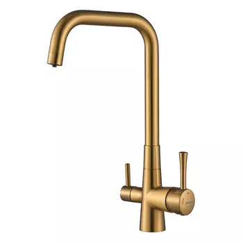 Смеситель для кухонной мойки Shevanik S528G золотой сатин