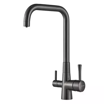 Смеситель для кухонной мойки Shevanik S528T оружейная сталь