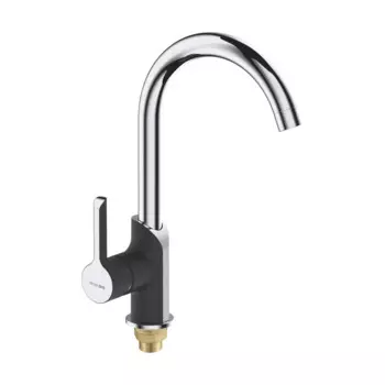 Смеситель для кухонной мойки Shevanik S6053H черный