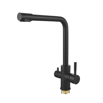 Смеситель для кухонной мойки Shevanik S868H черный