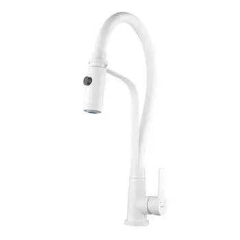 Смеситель для кухонной мойки Shevanik S943C-1 белый