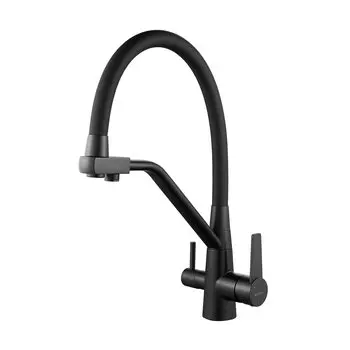 Смеситель для кухонной мойки Shevanik S968H черный