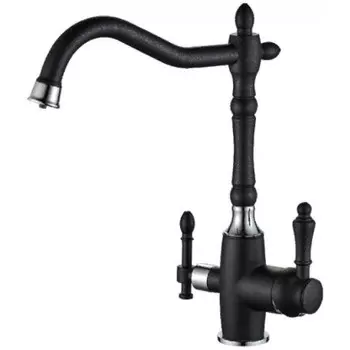 Смеситель для кухонной мойки Steel Hammer SH 812 Black CR