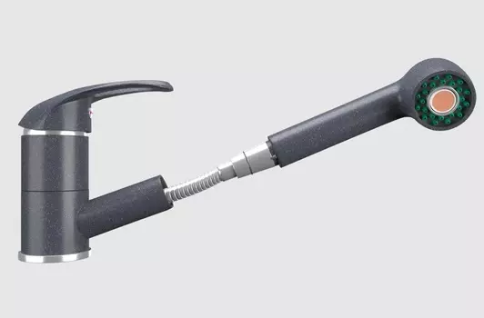 Смеситель для кухонной мойки Ulgran U-002-343 антрацит