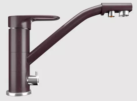 Смеситель для кухонной мойки Ulgran U-010-345 шоколад