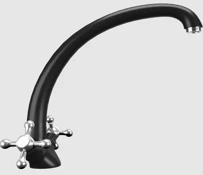 Смеситель для кухонной мойки Ulgran U-013-344 ультра-черный