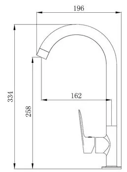 Смеситель для кухонной мойки VODA Shore SHR519 хром