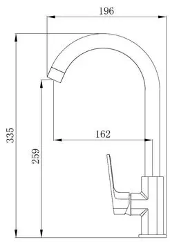 Смеситель для кухонной мойки VODA Surf SF519 хром