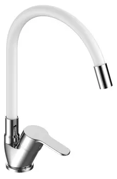 Смеситель для кухонной мойки VODA Tide TD519G хром/белый